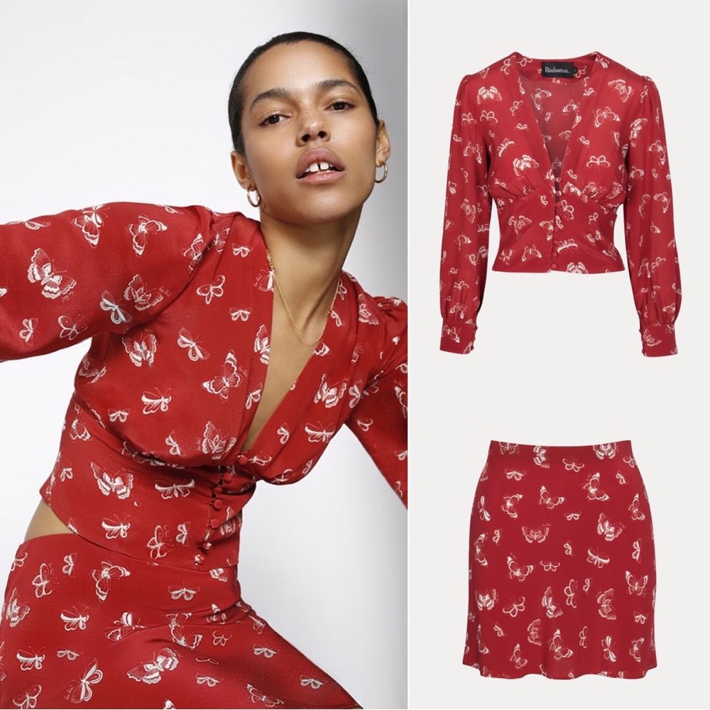 Realisation Par Red Mini Skirt